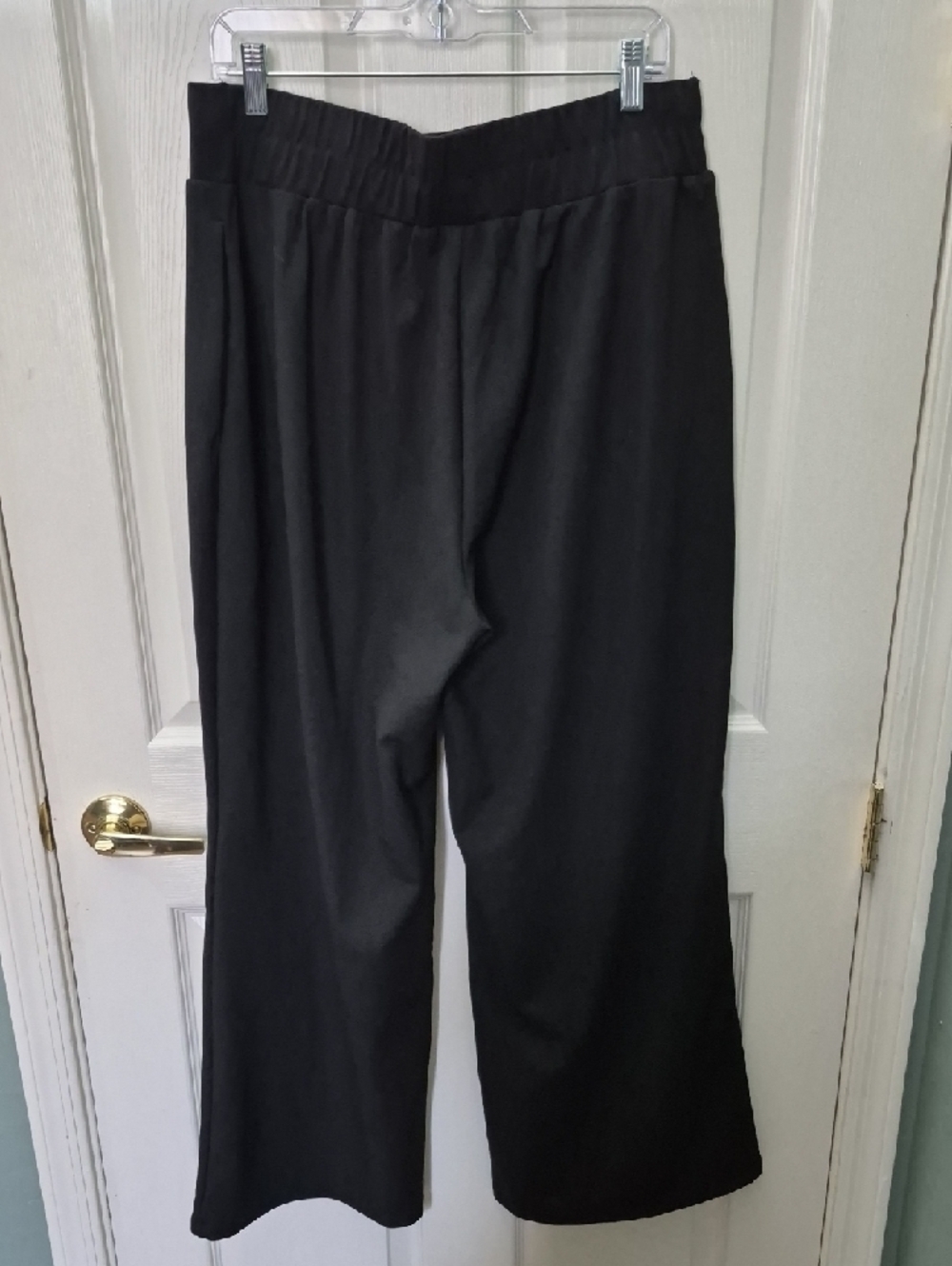 High-Waist Wide-Leg Tummy Control Microwaffle Pants — Black - NWOT - Picture 6 of 6
